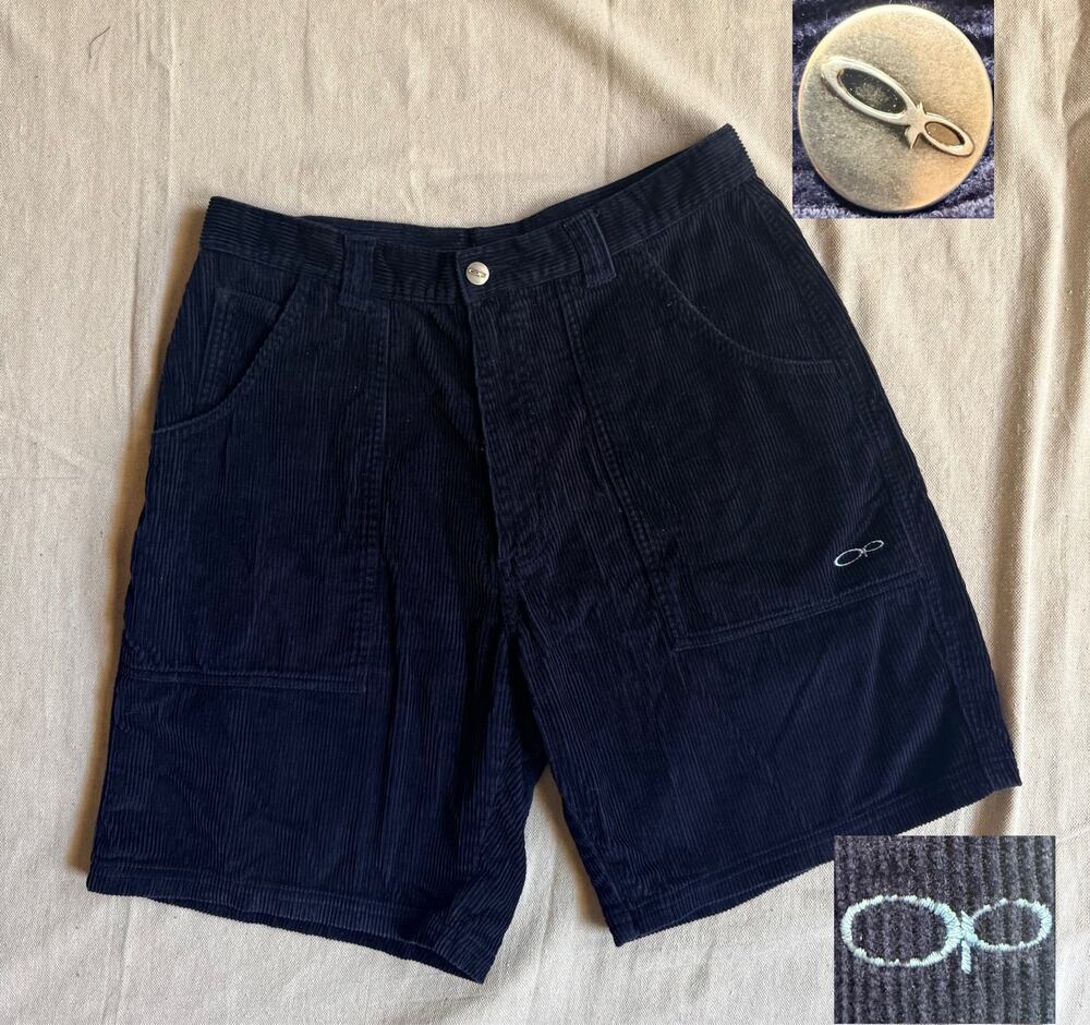 Vintage 90's Y2K Ocean Pacific Shorts Men's 34 Corduroy Navy Blue Surfer Retro